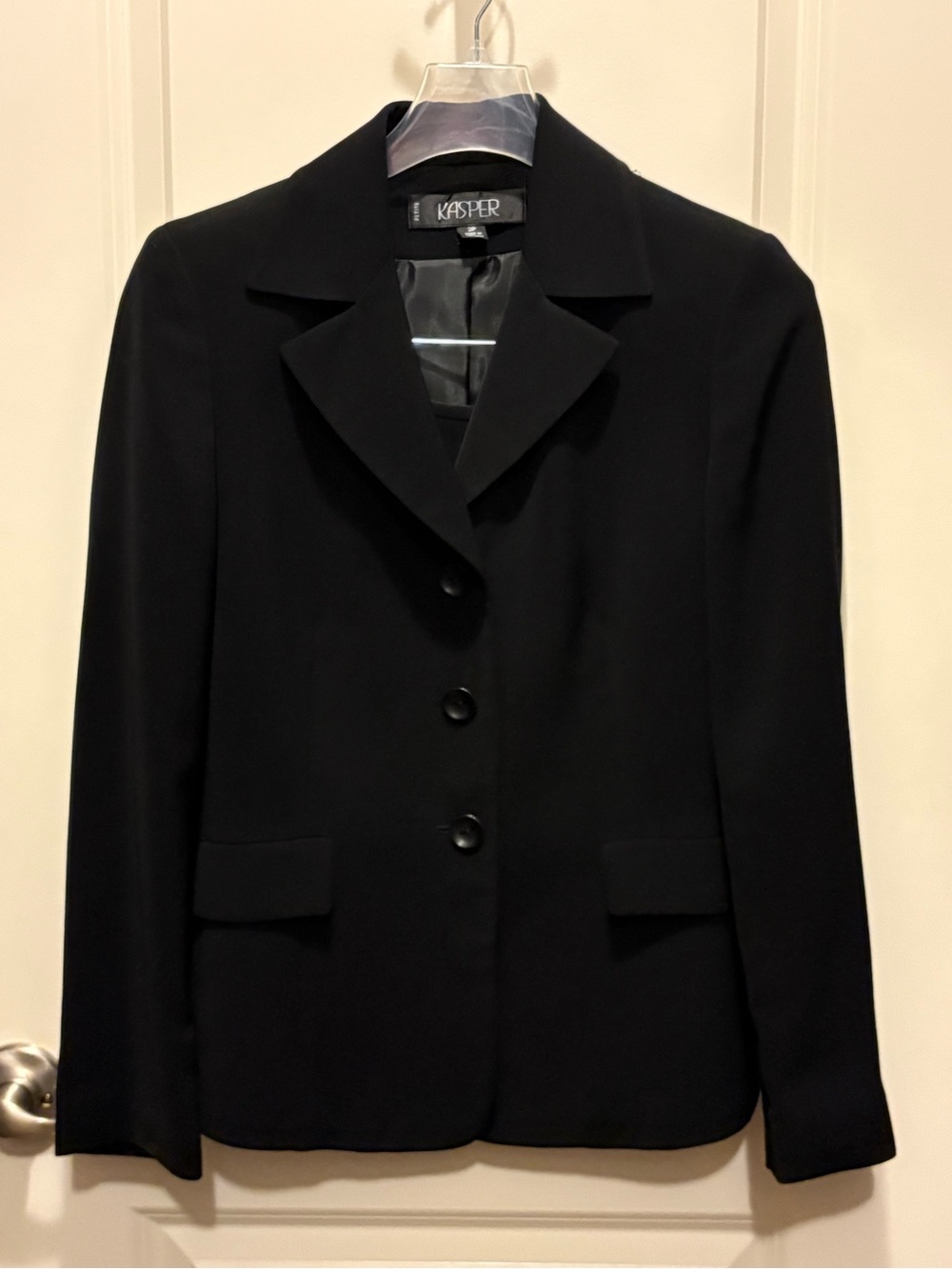 Kasper Women’s Classic Black Suit -Blazer & Skirt